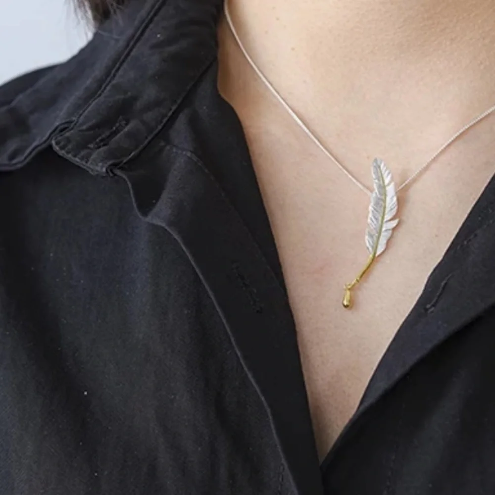 Artisan Handmade 925 Silver The Zorkah Leaf Necklace